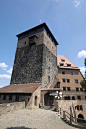 Fuenfeckturm tower, Kaiserstallung building, Nuremberg, Middle Franconia, Bavaria, Germany_创意图片