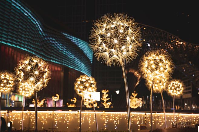 城市广场亮化商业综合体户外夜景园林景区户外亮化定制蒲公英灯装置源头厂家