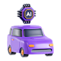 Ai Car  3D Icon