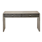 HomeFare Gray Oak and Shagreen Console Table, Grey