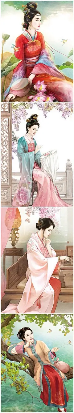 【动漫女孩动漫绘画系列图集下载】萝莉Q版古风美女姐妹/女仆少女漫画