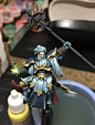 Averon Stormsire for Nightvault.  #NIGHTVAULT #SHADESPIRE #WARHAMMER #AOS #GAMESWORKSHOP #SIGMAR #STORMSIRE #AVERON #BRUSH #MINIATURE #CHESTNUTINK #ACRYLIC #OSL