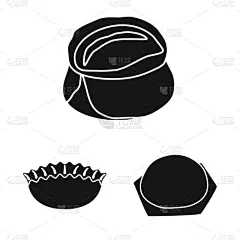 食品,开胃品,图标集,分离着色,意大利饺子,精神振作,晚餐,设计,收集