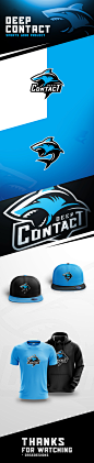 Deep Contact Shark eSports Logo : "Deep Contact" - A recent Shark Sports Logo created for practice! Now in use by an eSports Team! These logos or designs, cannot in any form be use, recreated, or distributed at all.