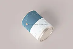 15款时尚食品罐头金属易拉罐贴纸设计展示贴图psd样机模板 Easy Open Large Food Can Mockup插图5