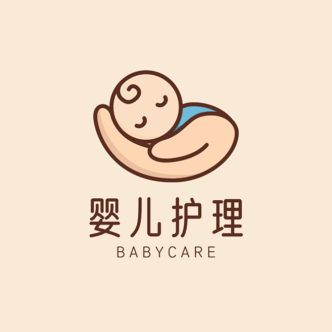 母婴亲子品牌宣传LOGO简约微信头像