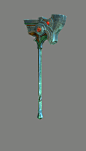 Guild Wars 2 - Sharur, Jean-Marie Scheid : 2nd Generation Legendary Hammer made for Guild Wars 2: Living World S3E6. This day/night design was inspired by the sunken city of Arah, and the remains of Zhaitan's necrotic corruption.
I developed the concept a