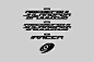 Y2k复古千禧赛车机车动态运动英文装饰排版字体 Racer Typeface :  