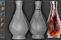 不规则酒瓶C4D建模技巧