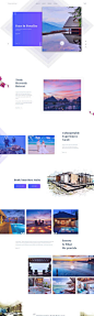 一款度假村酒店类的网页设计参考 Hotel Landing Page-Paradise Hotel by Zuairia Zaman #网页设计# ​​​​