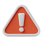 Warning  3D Icon