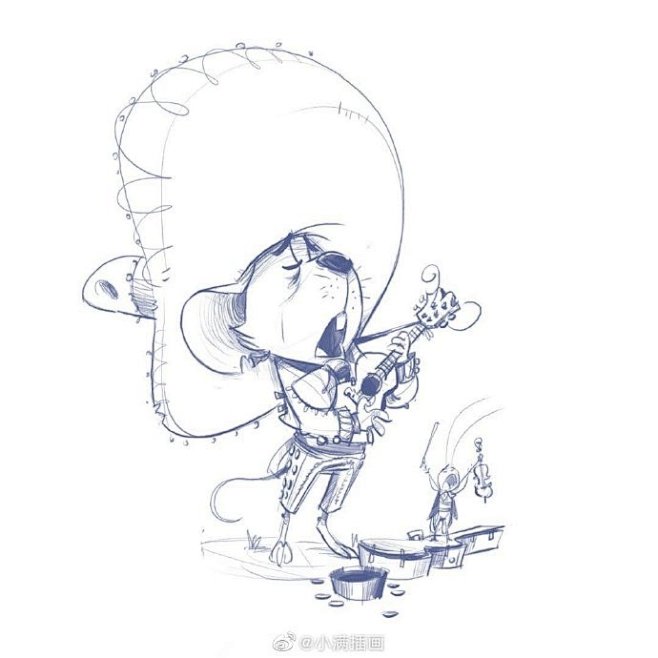 小满的插画分享
一组可爱的动物线稿，可以...