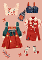 复古物件 衣服插画by星忱