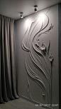 Photos.....plaster on wall. You can use this on small sections of wall at home.