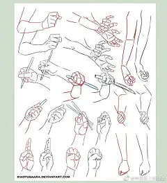 动漫手姿势动态素材绘画参考，自己收藏。转需~（年轻人，怕爆肝吗？不怕就戳这里→：°欲学此课，必先成魔！九关过，业可成！）#手绘# 绘画 插画 #轻微课# #学画画上轻微课# ​​​​