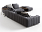 Freeman Corner Sofa System N 3d model by Design Connected : Minotti Freeman Corner Sofa System N computer generated 3d model. Designed by Dordoni, Rodolfo. Produced by Design Connected.