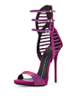 S0AEZ Giuseppe Zanotti Iridescent Satin & Suede Triple-Strap Sandal