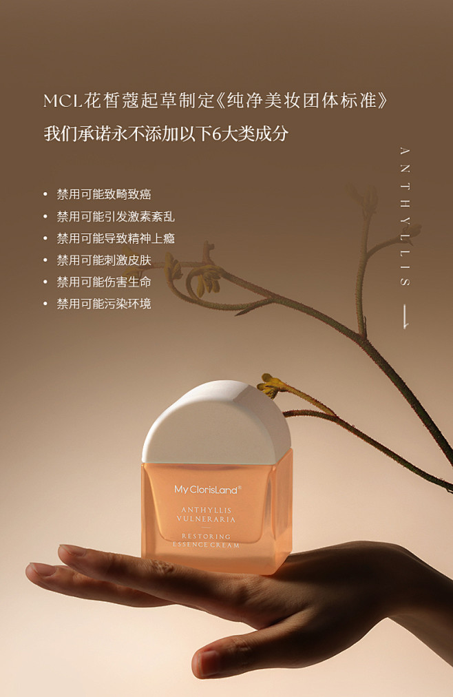 MCL花皙蔻绒毛花修护维稳精华霜 沁润保...