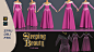 Sleeping Beauty dress 3D Model 