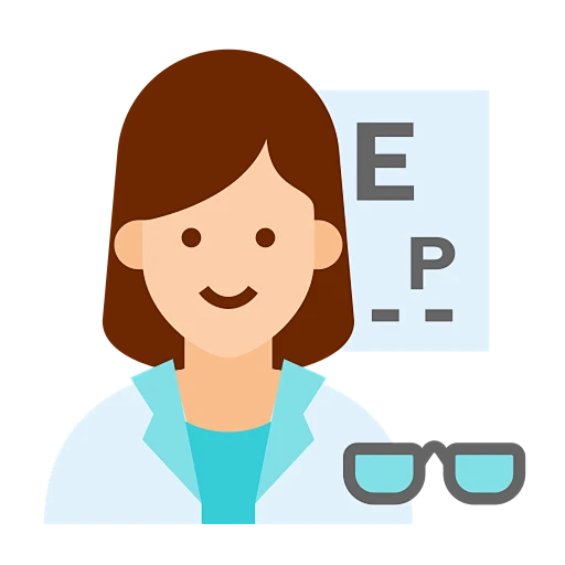 Optometrist free icon 验光师 眼睛度数 配眼镜 人物-花瓣网