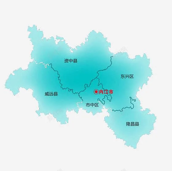 四川内江市地图 平面电商 创意素材-花瓣网