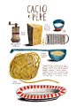 felicita sala illustration: illustrated recipes: cacio e pepe