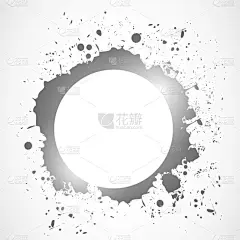 炫彩墨迹飞溅圈设计