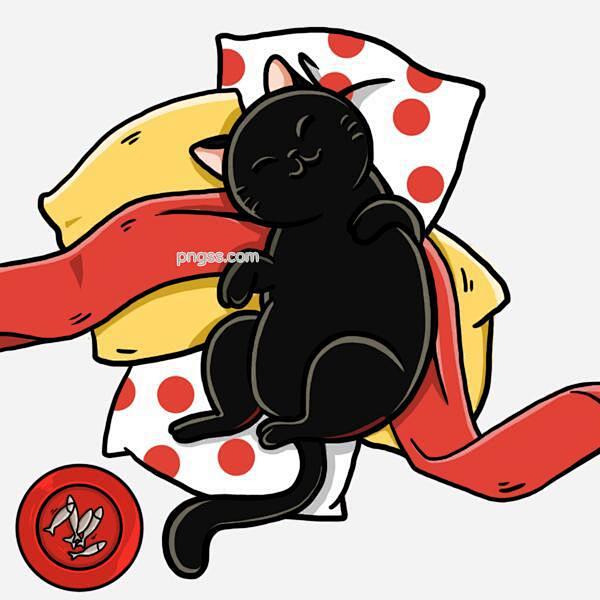 卡通彩色手绘猫咪图片大小2000x200...
