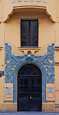 Art Nouveau door in Riga~