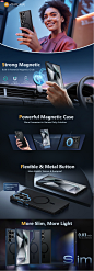 Amazon.com: FNTCASE for Samsung Galaxy S24-Ultra Case: Magnetic Matte Slim Protective Shockproof Cell Phone Cover with Strong Magnet | Rugged PC Bumper Anti-Scratch Drop Protection Translucent Case(Black) : Cell Phones & Accessories