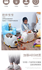儿童玩具收纳凳储物凳子塑料卡通可坐人多功能家用收纳箱神器加厚-tmall.com天猫