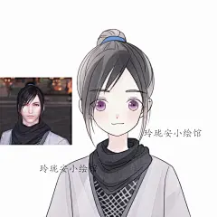 【玲珑安】Q版人物卡通情侣漫画头像定制照片手绘简笔画插画设计-淘宝网