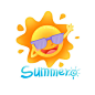 手绘卡通夏日晴天太阳插画素材