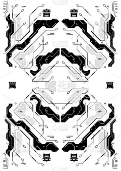 赛博朋克未来主义海报与日本风格元素。技术抽象海报模板。现代传单为网和打印。