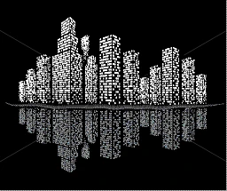 夜晚,都市风景,矢量,摩天大楼,图像,居住区,建筑结构素材-花瓣网