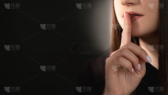 嘘手势家庭暴力秘密女人嘘