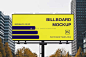 逼真城市户外街头高速广告牌海报设计展示贴图PSD样机模板 Advertising Billboard Mockup插图1