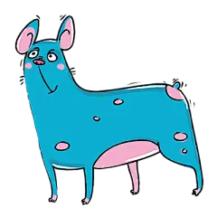 可爱卡通法国斗牛犬PNG免抠图