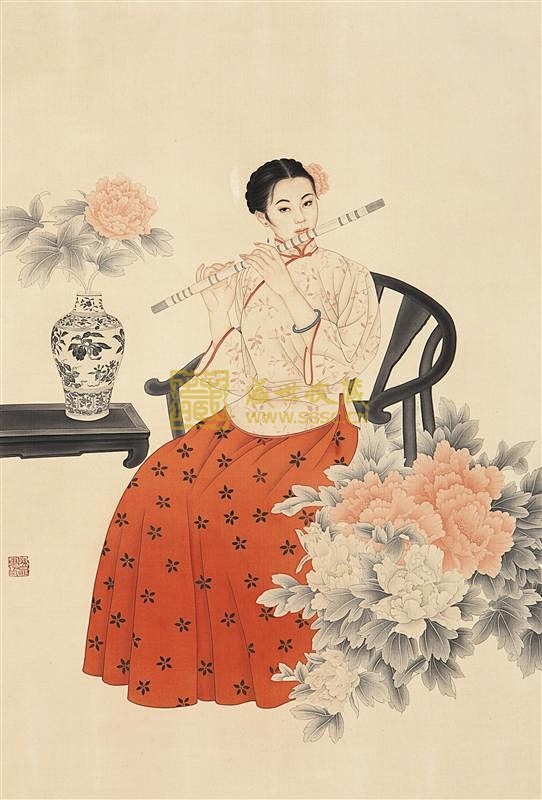 陈晶工笔人物