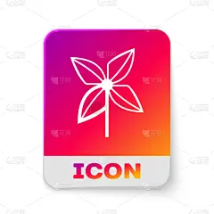 分离着色,白色,图标,纸风车,白色背景,折纸工艺,玩具,风,品牌名称,儿童