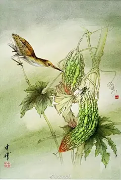 申伟工笔画花鸟作品选集-2
申伟，1962年出生于湖南湘西，1989年毕业于中央工艺美术学院，现为清华大学美术学院副教授。他的作品纯净、优雅，使人领略到一种淡雅、含蓄、而静谧的诗意情调。他的作品表现出对绿色的呼唤，对动物生命的尊重，对自然生命和谐的吟咏。 ​​​​
