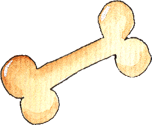 水彩手绘狗骨头png免扣素材