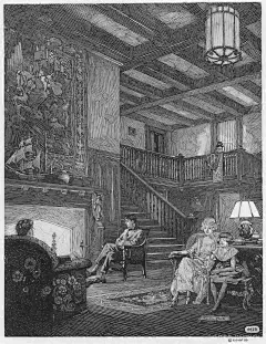 钢笔画的天花板 富兰克林·布斯