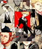 armor assassin_(fate/zero) berserker_(fate/zero) black_hair blonde_hair caster_(fate/zero) cigarette earrings emiya_kiritsugu fate/zero fate_(series) formal gilgamesh green_eyes hisau_maiya hoodie irisviel_von_einzbern jewelry kayneth_archibald_el-melloi 