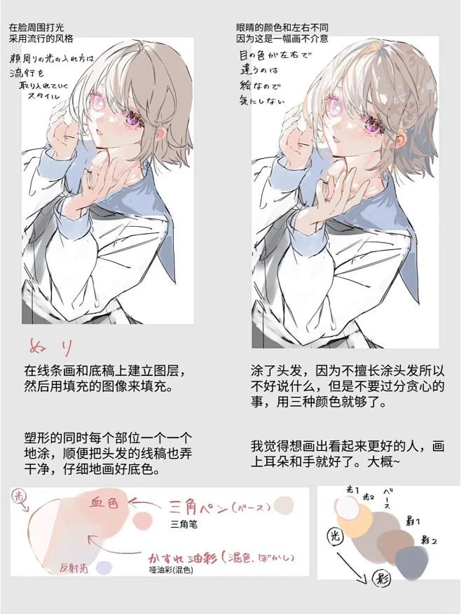 教程| 如何画出樱花氛围感的日系少女