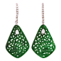 Carved Jade and Diamond Drop Earrings, by Michael Kanners