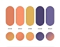 收藏分享！9组渐变色配色方案，内含颜色数值。 ​​​​