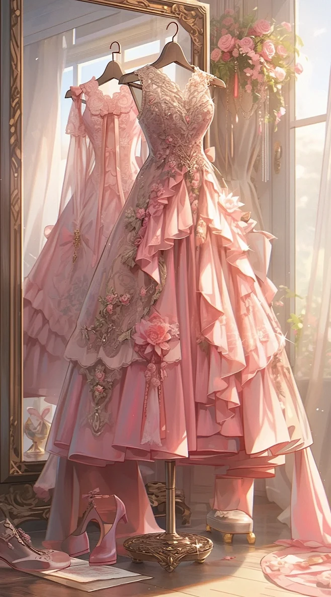 玫瑰礼服｜服装设计参考素材