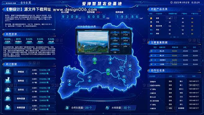 智慧农业大数据可视化大屏-源文件【享设计...