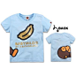 香港正品代购童装男童夏装 新款背后猿人头淡蓝色金色印香蕉短T-淘宝网